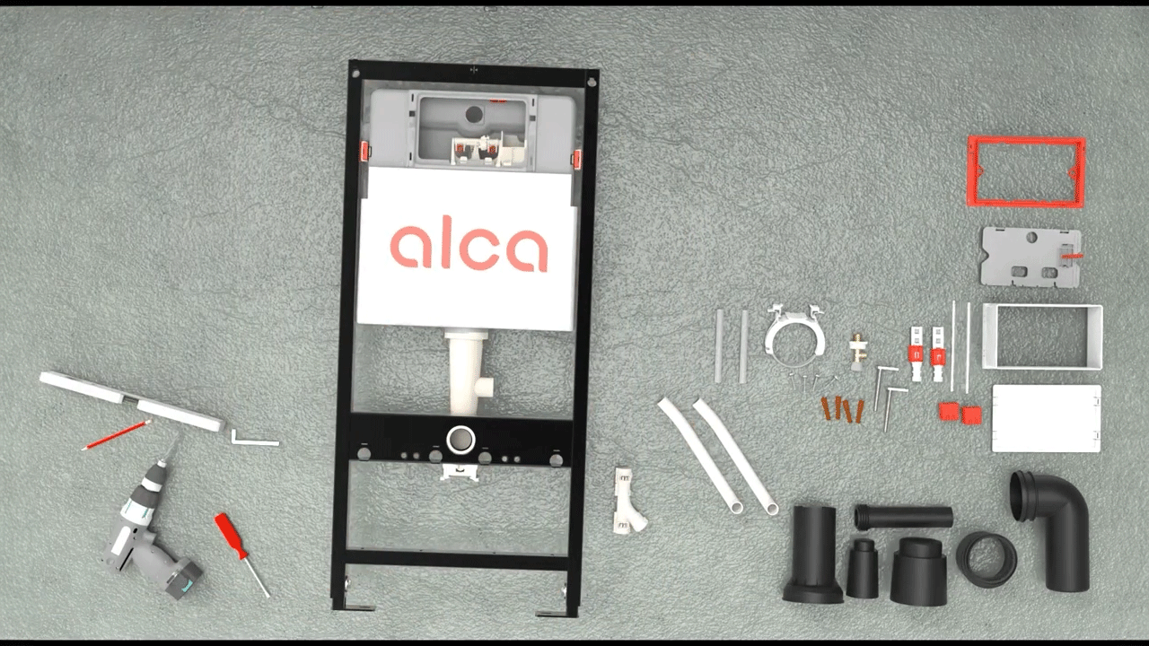 Szerelés AM120 Falsík alatti szerelési rendszer toaletthez bidé funkcióval